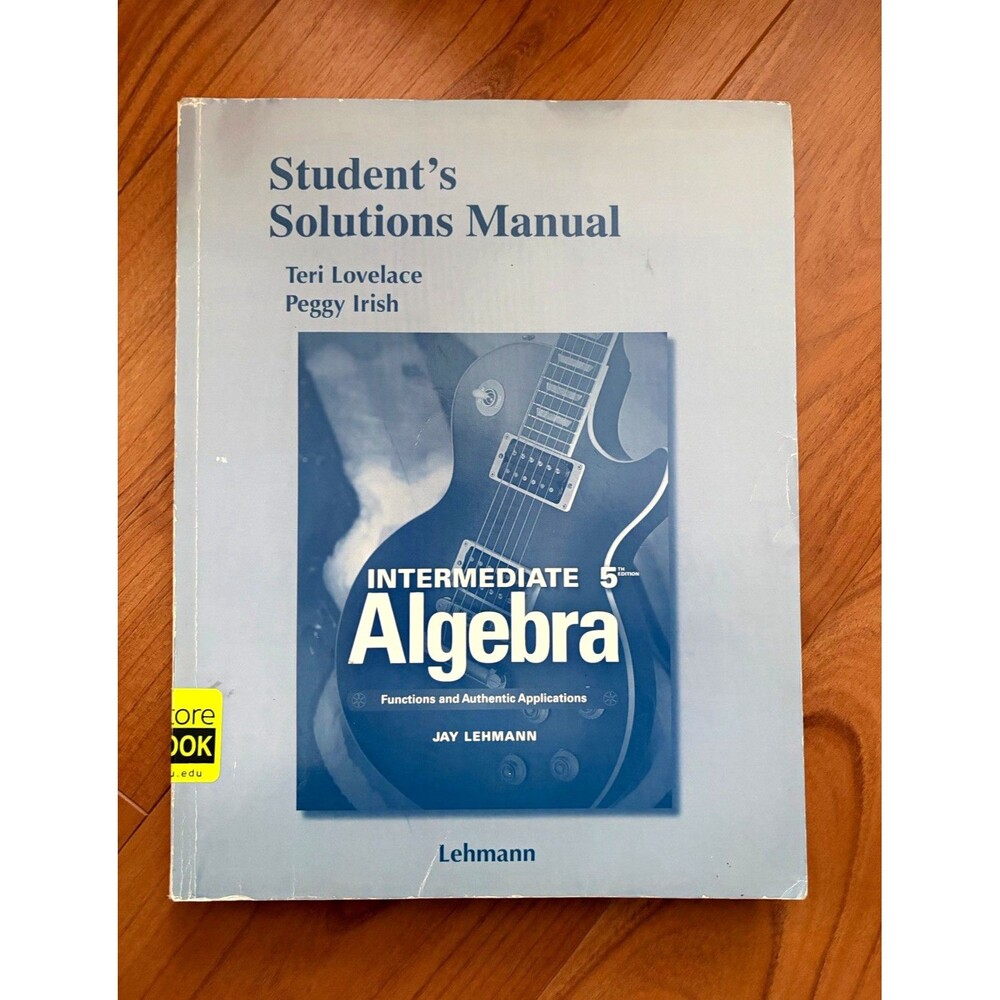 Pearson Student's Solutions Manual Intermediate Algebra 5th Ed Lovelace